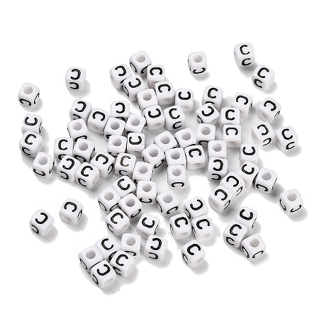 Opaque Acrylic Beads OACR-S076-01C-1