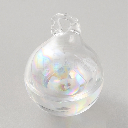 High Borosilicate Glass Bottle Pendants LS-GLAA-WH0010-02E-1