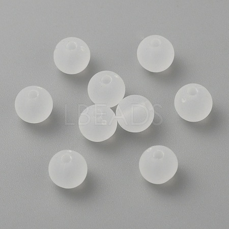 Transparent Acrylic Ball Beads FACR-R021-6mm-16-1
