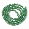 Opaque Solid Color Electroplate Glass Beads Strands EGLA-A039-P2mm-L08-3