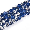 Electroplate Transparent Glass Beads Strands EGLA-A034-T8mm-M03-1