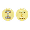 Brass Micro Pave Clear Cubic Zirconia Beads KK-T030-LA843-IX3-3