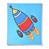 Creative DIY Rocket Pattern Resin Button Art DIY-Z007-29-3
