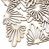 Undyed Wood Big Pendants X-WOOD-T008-27-1
