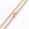 304 Stainless Steel Curb Chain Necklaces MAK-L015-32I-1