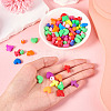 120Pcs 4 Styles Spray Painted Opaque Acrylic Beads ACRP-TA0001-03-6