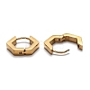 304 Stainless Steel Hexagon Huggie Hoop Earrings STAS-J033-03B-G-3