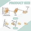 10Pcs Brass Stud Earring Findings KK-UN0006-21-3