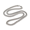 Iron Cuban Link Chain Necklaces for Women Men NJEW-A028-01F-P-1