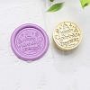 Golden Tone Wax Seal Brass Stamp Heads AJEW-U008-02G-11-1
