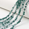 Electroplate Transparent Glass Beads Strands EGLA-A034-T6mm-M15-1