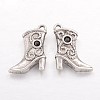 Tibetan Style Alloy Pendant Rhinestone Settings X-TIBEP-24059-AS-RS-2