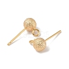 Brass Stud Earring Findings KK-R164-05B-G-2