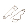 Iron Crimp Safety Pin Brooch Findings JEWB-Z050-01P-01-2