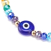 Lampwork Evil Eye & Glass Beaded Bracelet BJEW-JB08367-01-4