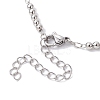 Brass Bead Link Chain Bracelet Making AJEW-JB01150-54-3