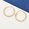 Brass Textured Hoop Earrings EJEW-F378-03C-G-1