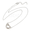 Brass Couple Heart Pendant Necklaces KK-CBA4547-07P-4