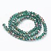 Electroplate Transparent Glass Beads Strands EGLA-A034-T8mm-R18-2