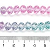 Transparent Painted Glass Beads Strands X1-DGLA-A034-T6mm-A10-3
