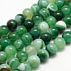 Natural Striped Agate/Banded Agate Bead Strands X-G-K155-B-8mm-08-1