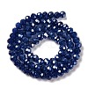Baking Electroplate Glass Beads Strands DGLA-A039-J10mm-B04-2