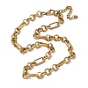 304 Stainless Steel Figaro Chains Necklaces for Women SA-CBA4051-11G-2