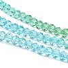 Transparent Painted Glass Beads Strands X1-DGLA-A034-T3mm-A17-4