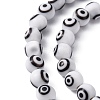 Handmade Evil Eye Lampwork Round Bead Strands LAMP-L055-6mm-4