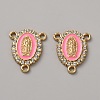 Zinc Alloy Enamel Religion Oval with Virgin Mary Chandelier Component Links FIND-WH0366-384G-05-1