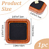 Square Wood Jewelry Storage Tray with Microfiber Fabric Mat Inside ODIS-WH0030-37A-02-2