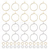 Unicraftale 120Pcs 2 Color 316 Surgical Stainless Steel Hoop Earring Findings STAS-UN0043-01-1