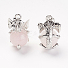 Natural Rose Quartz Pendants G-G713-D09-2