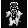 Feather Pendant Decoration with Natural Shell Beaded PW-WG74381-01-1