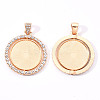 Alloy Pendant Cabochon Settings PALLOY-S107-005KC-RS-2