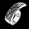 Punk Rock Style 316L Surgical Stainless Steel Wing Wide Band Rings for Men RJEW-BB01236-10AS-2