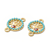 Alloy Enamel Connector Charms FIND-H039-04G-2