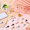 24Pcs 6 Colors Printed Alloy Pendants FIND-BM0001-80-4