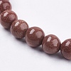 Synthetic Goldstone Bead Strands G-R193-04-8mm-3