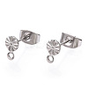 Non-Tarnish 304 Stainless Steel Stud Earring Findings STAS-E192-01P-02-1