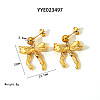 Elegant 304 Stainless Steel Bowknot Stud Earrings CR5364-5-2
