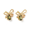 Brass Micro Pave Cubic Zirconia Pendants KK-Z136-58G-01-1