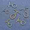 6 Set 3 Style 304 Stainless Steel Toggle Clasps Set STAS-SZ0001-96-3
