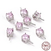 Rhodium Plated 925 Sterling Silver Peg Bails STER-D035-47P-06-4