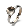 Tarnish Resistant Adjustable 304 Stainless Steel Finger Rings Components STAS-E163-97P-2