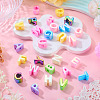 52Pcs 26 Styles UV Plating Opaque Acrylic European Beads OACR-TA0004-81-5