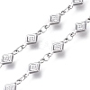 304 Stainless Steel Rhombus Link Chains CHS-P011-04P-2