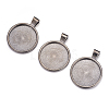 Metal Alloy Pendant Cabochon Settings X-PALLOY-A15654-B-3