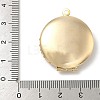 Flat Round Brass Hollow Locket Pendants KK-K414-11A-G-3