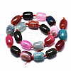 Natural Multi-Color Agate Beads Strands G-S370-055C-01-2